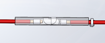 Slip ring Knife disconnect connecting two wires