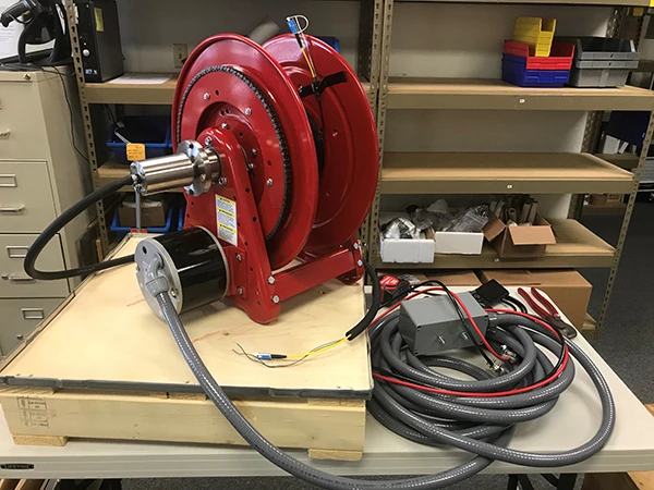 cable reel with alpha slip ring