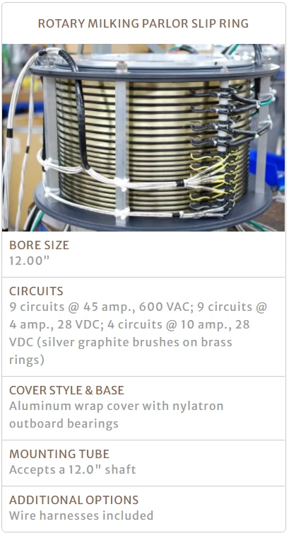 slip ring rotary dairy milking parlor specs