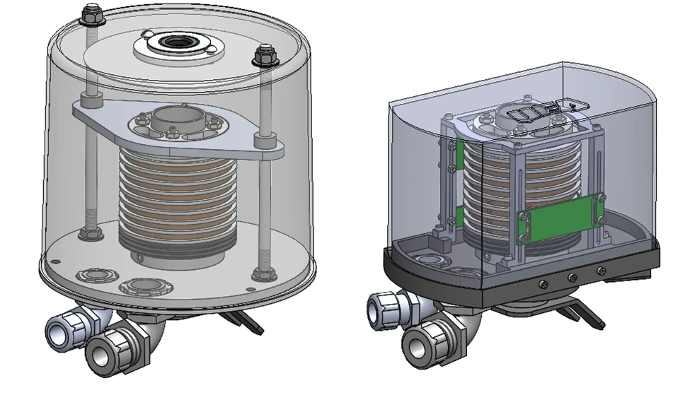 wire brush slipring. size reduction possible when wire brushes are used verses the conventional carbon brush design.